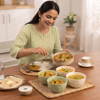 Classic Ceramic Bowl Set for Kitchen & Dining Microwave Safe