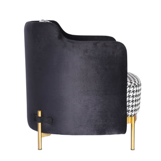 Paris Fabric Upholstered PVD Coated Frame Lounge Chair Chair urbancart