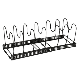 Pan Rack Organizer Metal 7 Compartments – Black