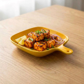 Ceramic Serving Platter with Handle Microwave & Dishwasher Safe