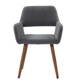 Alice Living Dining Chair in Upholstered Fabric with Wooden Legs - Grey Chair urbancart