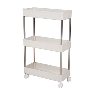 Slim Metal Storage Rack - White