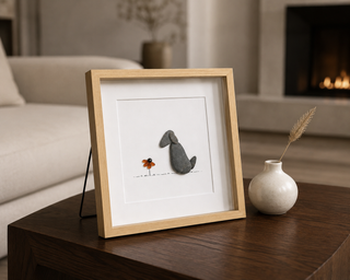 Faithful Watch – Handcrafted Natural Pebble Art Frame