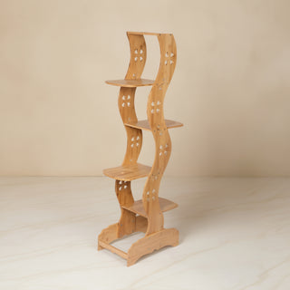 5 Tier Indoor-Outdoor Display Rack -Brown