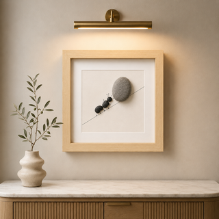 The Unyielding Climb – Handcrafted Natural Pebble Art Frame