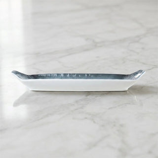 Exotic Ceramic Serving Platter with Handle Microwave & Dishwasher Safe