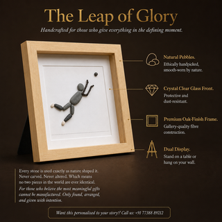The Leap of Glory Handcrafted Pebble Art Frame