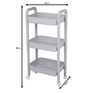 Plastic Rolling Storage Trolley