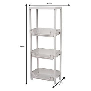 Plastic Multipurpose Storage Organizer Rack - Grey