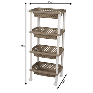 Utility Storage Trolley With Wheels