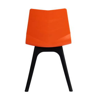 Leon Cafeteria Outdoor Plastic Chair - Orange Chair urbancart