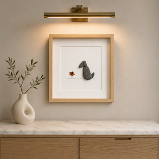Faithful Watch – Handcrafted Natural Pebble Art Frame