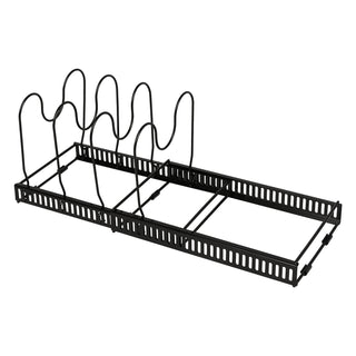 Pan Rack Organizer Metal 7 Compartments – Black