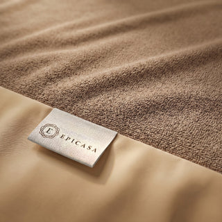 Epicasa Terry Mattress Protector Waterproof | 100% Waterproof TPU Membrane | Soft Breathable Terry Cotton Surface | Deep-Fit All-Around Elastic | Noiseless | Machine Washable | Beige