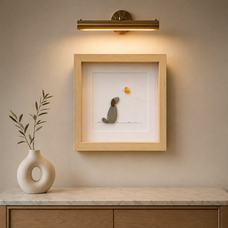 Chasing Wonder – Handcrafted Natural Pebble Art Frame