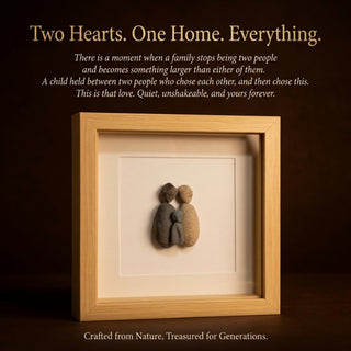 The Family We Are - Handcrafted Pebble Art Frame