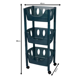 3-Tier Transparent Kitchen Storage Rack Organizer