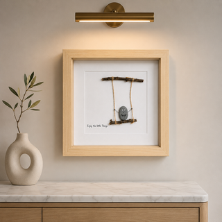 The Joy of Just This | Handcrafted Pebble Art Frame