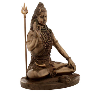 Lord Shiva Sitting idol Statue - 8 x 6.5 x 10 Inch, 2 Kg