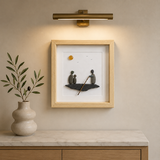 The Voyage Together — Handcrafted Pebble Art  Frame