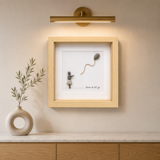 The Letting Go - Handcrafted Pebble Art Frame