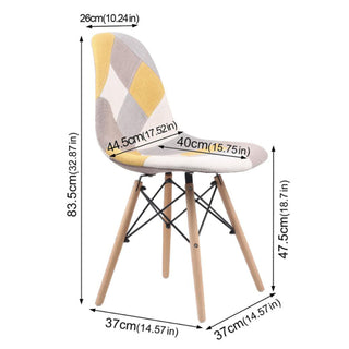 Eames Replica Patchwork Chair - Yellow Chair urbancart.in
