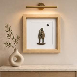 Beside You, Always – Handcrafted Pebble Art Frame