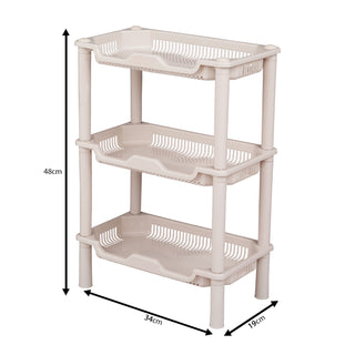 3-Tier Plastic Kitchen Storage Rack