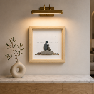 Beside You, Always — Handcrafted Natural Pebble Art Frame