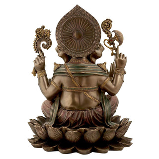 Lord Ganesha Idol made of Bronze Composite - 9.5 x 9.5 x 12 Inch, 2.9 Kg