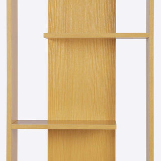 Wooden Wallshelf Book Organizer Rack - Brown