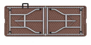 1.8 Meter Portable Folding HDPE Outdoor Picnic Garden Table - Brown