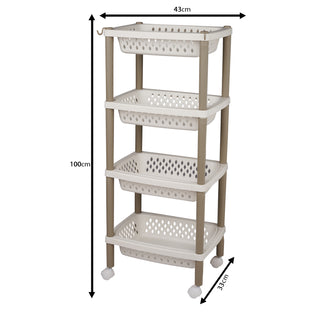Utility Storage Trolley With Wheels