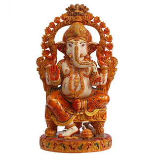 Lord Ganesha south indian treditional idol made of Soft stone - 9 x 6.5 x 16 Inch , 6 Kg