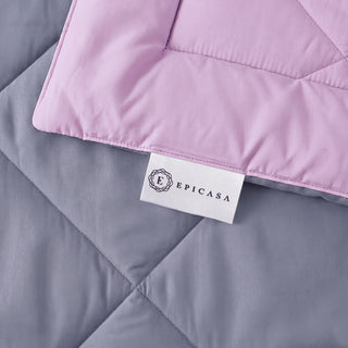 Epicasa Reversible Comforter | 200 GSM Thermal Bonded Fill | 110 GSM Micro Peach Fabric | All Season AC Quilt | Diamond Quilted | Lightweight Duvet Blanket for Home Bedroom |