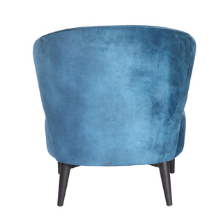 Roma Velvet Upholstered Lounge Chair - Blue Chair urbancart