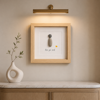 Bro You Rock - Handcrafted Natural Pebble Art Frame