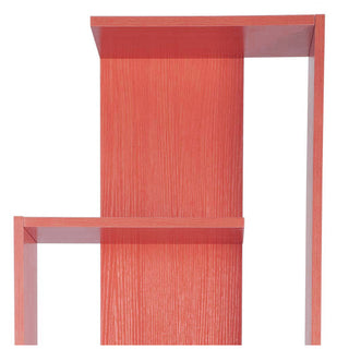 Wooden Wallshelf Book Organizer Rack - Red