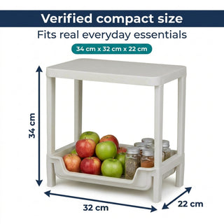 Plastic Multipurpose Storage Organizer Rack - Grey