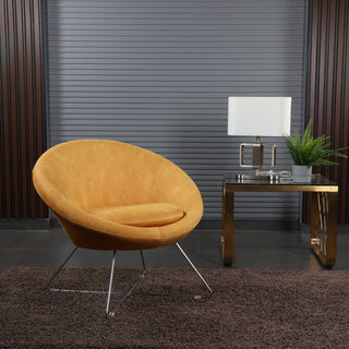Chelsea Lounge Chair with fabric and Sturdy Metal Frame