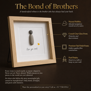 Bro You Rock - Handcrafted Natural Pebble Art Frame