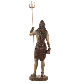 Lord Shiva Standing Statue with Trishul - 6.5 x 6.5 x 21 Inch, 2 Kg