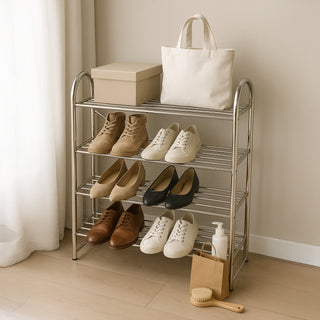 Shoe Rack Organizer Stainless Steel 4 Tier