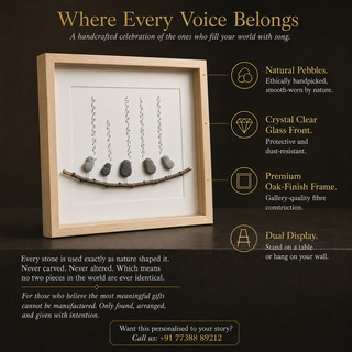 Where Every Voice Belongs - Handcrafted Pebble Art in Shadow Box Frame