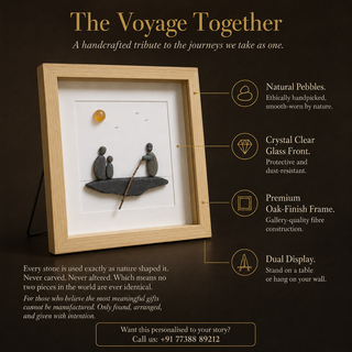 The Voyage Together — Handcrafted Pebble Art  Frame