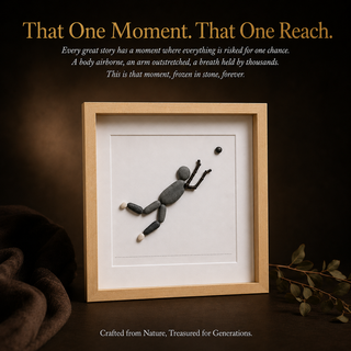The Leap of Glory Handcrafted Pebble Art Frame