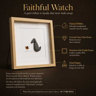 Faithful Watch – Handcrafted Natural Pebble Art Frame