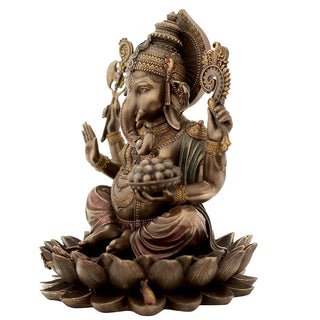 Lord Ganesha Idol made of Bronze Composite - 9.5 x 9.5 x 12 Inch, 2.9 Kg