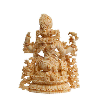 Saraswati Idol Made of Soft Marble - 15 x 7 x 18 Inch, 9 Kg