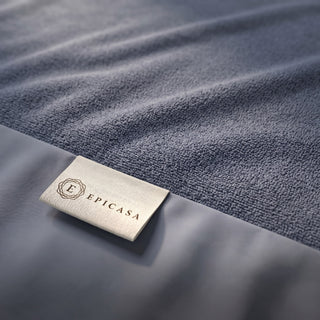 Epicasa Terry Mattress Protector Waterproof | 100% Waterproof TPU Membrane | Soft Breathable Terry Cotton Surface | Deep-Fit All-Around Elastic | Noiseless | Machine Washable | Grey